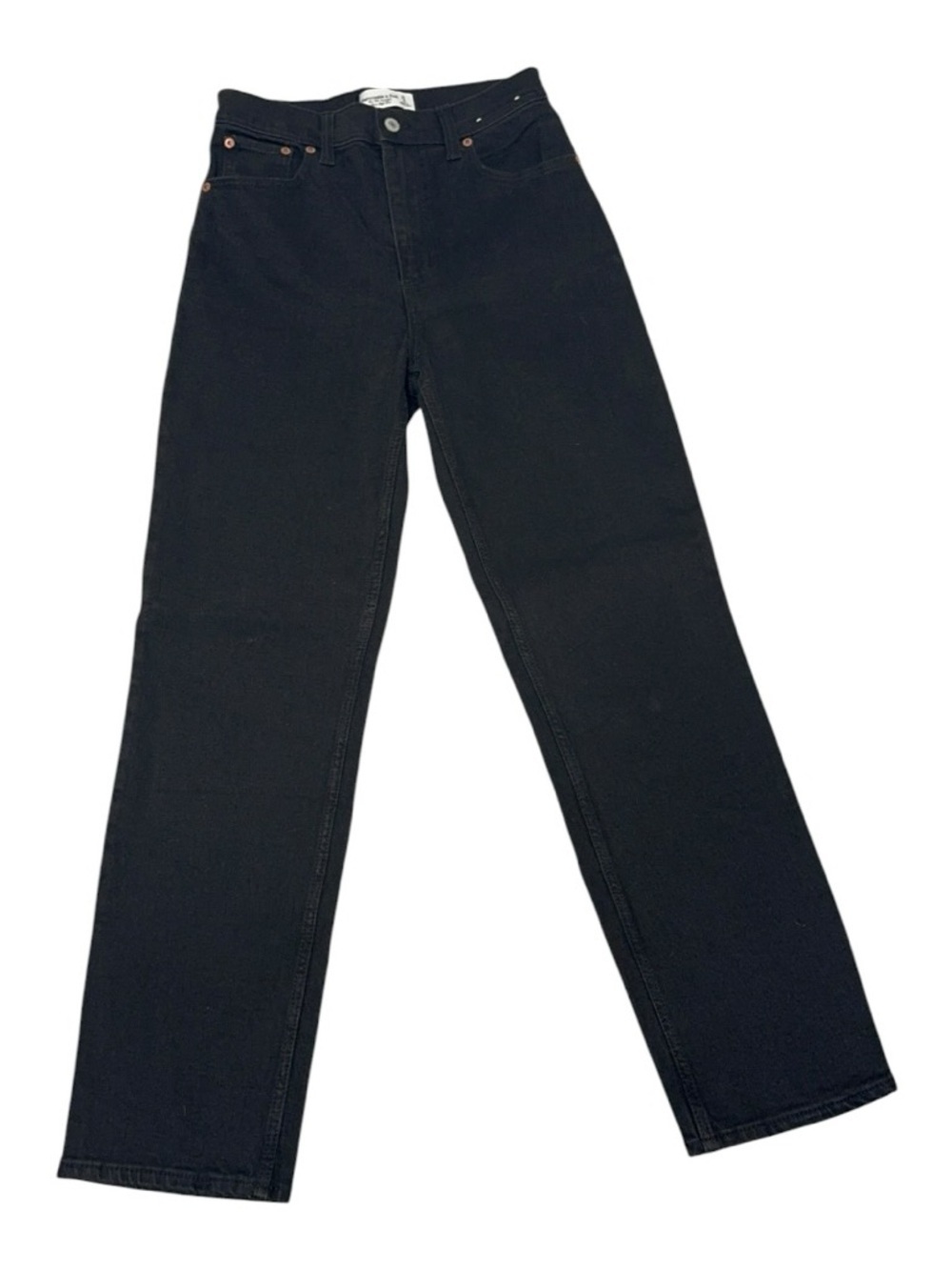 NWOT Abercrombie & Fitch 90’s Ultra Highrise Straight leg Jean 27 black